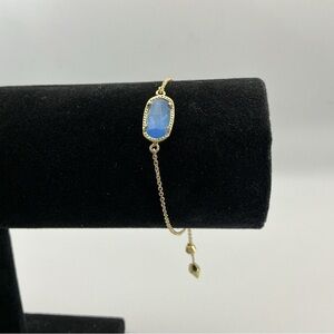 Kendra Scott Adjustable Gold Bracelet – Blue Stone – NWT